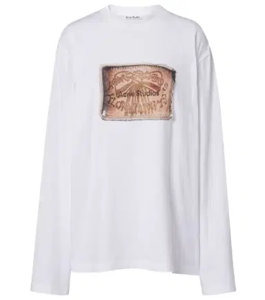 Acne Studios Printed cotton jersey top | Thumbnail 1 Acne Studios Printed cotton jersey top | Thumbnail 1