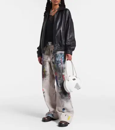 Acne Studios Logo leather jacket | Thumbnail 3 Acne Studios Logo leather jacket | Thumbnail 3