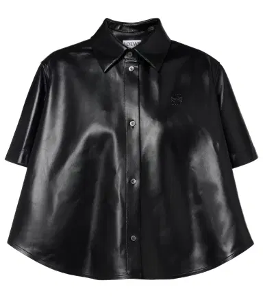 Loewe Anagram leather bowling shirt | Thumbnail 1 Loewe Anagram leather bowling shirt | Thumbnail 1