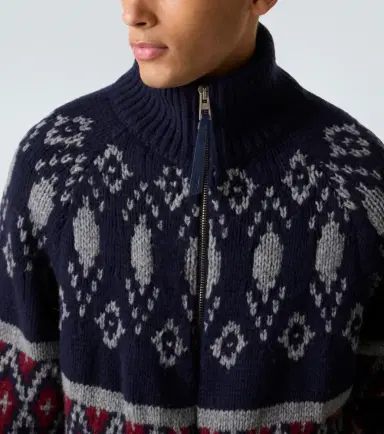 Loewe Wool jacquard zip-up sweater | Thumbnail 6 Loewe Wool jacquard zip-up sweater | Thumbnail 6