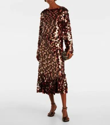 Dries Van Noten Sequined midi skirt | Thumbnail 3 Dries Van Noten Sequined midi skirt | Thumbnail 3