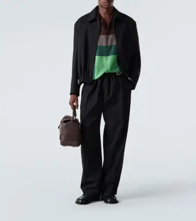 Loewe Belted leather-trimmed wool blouson | Thumbnail 6 Loewe Belted leather-trimmed wool blouson | Thumbnail 6