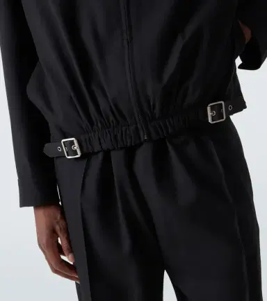Loewe Belted leather-trimmed wool blouson | Thumbnail 7 Loewe Belted leather-trimmed wool blouson | Thumbnail 7