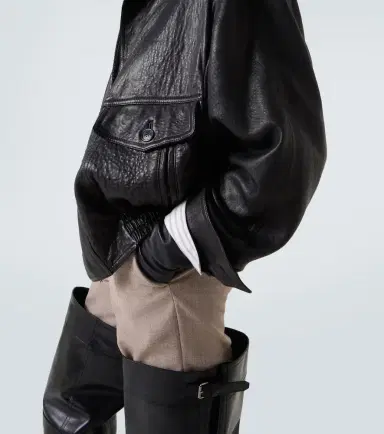 Saint Laurent Leather bomber jacket | Thumbnail 2 Saint Laurent Leather bomber jacket | Thumbnail 2