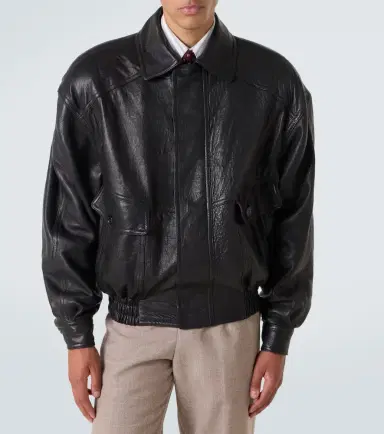 Saint Laurent Leather bomber jacket | Thumbnail 7 Saint Laurent Leather bomber jacket | Thumbnail 7