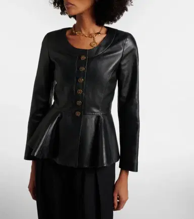 Chloé Chloé Peplum leather jacket | Thumbnail 6 Chloé Chloé Peplum leather jacket | Thumbnail 6
