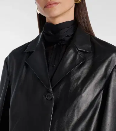 Nour Hammour Opus leather blazer | Thumbnail 3 Nour Hammour Opus leather blazer | Thumbnail 3