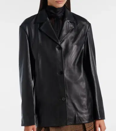 Nour Hammour Opus leather blazer | Thumbnail 4 Nour Hammour Opus leather blazer | Thumbnail 4