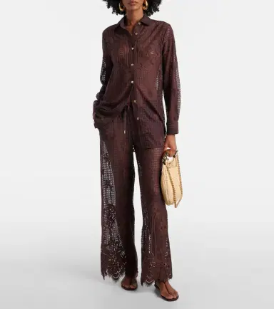 Melissa Odabash Etta cotton-blend lace wide-leg pants | Thumbnail 4 Melissa Odabash Etta cotton-blend lace wide-leg pants | Thumbnail 4