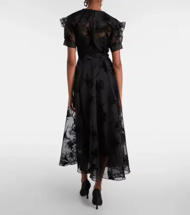 Rodarte Ruffled floral organza midi dress | Thumbnail 5 Rodarte Ruffled floral organza midi dress | Thumbnail 5