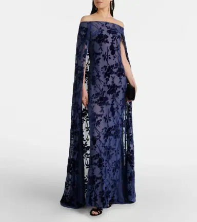 Rodarte Caped off-shoulder jacquard maxi dress | Thumbnail 5 Rodarte Caped off-shoulder jacquard maxi dress | Thumbnail 5