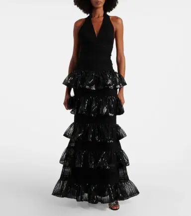 Elie Saab Sequined macramé gown | Thumbnail 3 Elie Saab Sequined macramé gown | Thumbnail 3