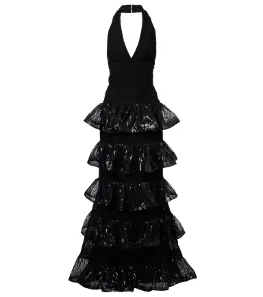 Elie Saab Sequined macramé gown | Thumbnail 1 Elie Saab Sequined macramé gown | Thumbnail 1