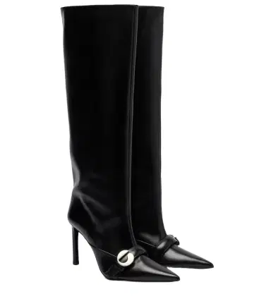 Coperni Logo leather knee-high boots | Thumbnail 1 Coperni Logo leather knee-high boots | Thumbnail 1