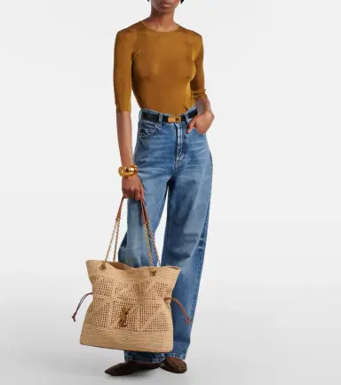 Saint Laurent Jamie Cassandre raffia tote bag | Thumbnail 6 Saint Laurent Jamie Cassandre raffia tote bag | Thumbnail 6