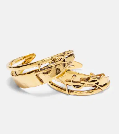 Saint Laurent Cassandre Large clip-on earrings | Thumbnail 2 Saint Laurent Cassandre Large clip-on earrings | Thumbnail 2