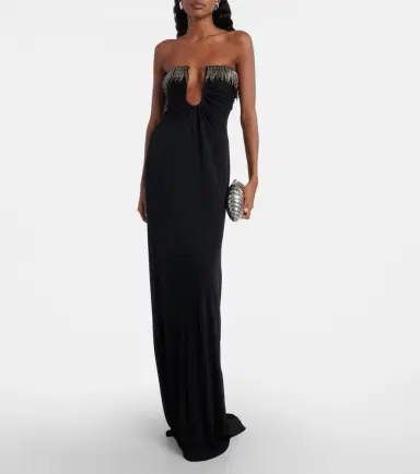 Christopher Esber Arced Palm beaded jersey maxi dress | Thumbnail 5 Christopher Esber Arced Palm beaded jersey maxi dress | Thumbnail 5