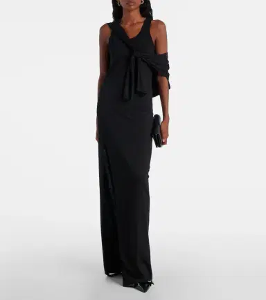 Coperni Layered cotton-blend jersey maxi dress | Thumbnail 2 Coperni Layered cotton-blend jersey maxi dress | Thumbnail 2