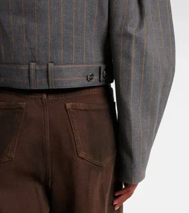 Ganni Pinstripe cropped jacket | Thumbnail 5 Ganni Pinstripe cropped jacket | Thumbnail 5