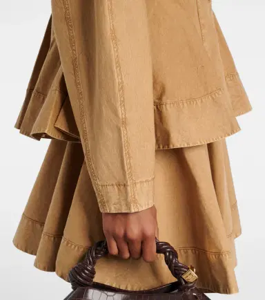 Ganni Peplum cotton-blend shirt | Thumbnail 2 Ganni Peplum cotton-blend shirt | Thumbnail 2
