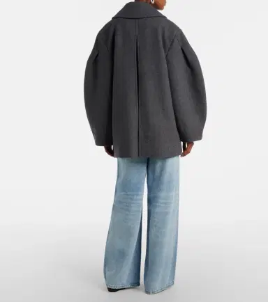Ganni Oversized wool-blend peacoat | Thumbnail 6 Ganni Oversized wool-blend peacoat | Thumbnail 6