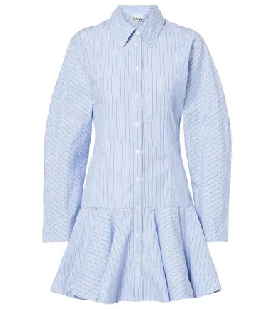 Ganni Striped cotton shirt dress | Thumbnail 1 Ganni Striped cotton shirt dress | Thumbnail 1