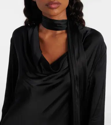 Ganni Asymmetric midi dress | Thumbnail 2 Ganni Asymmetric midi dress | Thumbnail 2