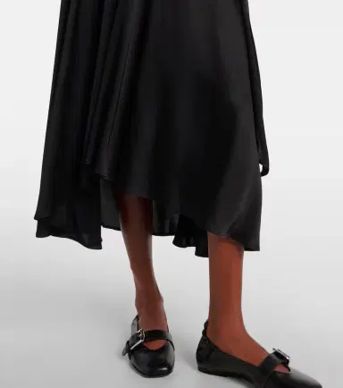 Ganni Asymmetric midi dress | Thumbnail 3 Ganni Asymmetric midi dress | Thumbnail 3