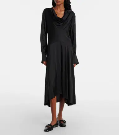 Ganni Asymmetric midi dress | Thumbnail 6 Ganni Asymmetric midi dress | Thumbnail 6