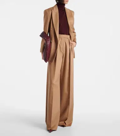 Max Mara Ori pleated camel hair wide-leg pants | Thumbnail 5 Max Mara Ori pleated camel hair wide-leg pants | Thumbnail 5