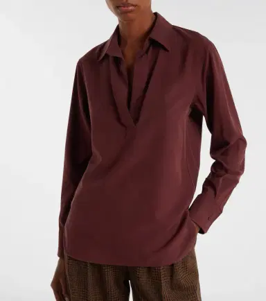 Max Mara Mirko silk crêpe blouse | Thumbnail 3 Max Mara Mirko silk crêpe blouse | Thumbnail 3