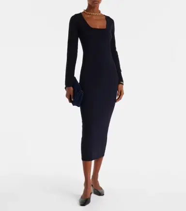 Max Mara Sophia wool-blend midi dress | Thumbnail 3 Max Mara Sophia wool-blend midi dress | Thumbnail 3