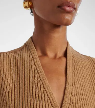Max Mara Madre paneled wool-blend and satin vest | Thumbnail 6 Max Mara Madre paneled wool-blend and satin vest | Thumbnail 6
