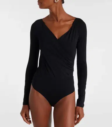 Max Mara Cicaldi wrap bodysuit | Thumbnail 4 Max Mara Cicaldi wrap bodysuit | Thumbnail 4