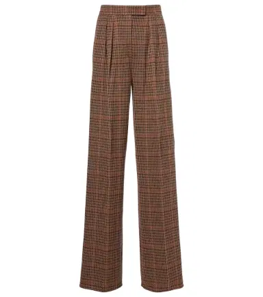 Max Mara Seggio wool and cotton jersey wide-leg pants | Thumbnail 1 Max Mara Seggio wool and cotton jersey wide-leg pants | Thumbnail 1