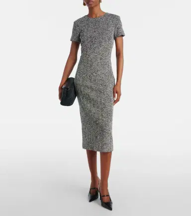 Max Mara Giugno cotton and wool-blend midi dress | Thumbnail 4 Max Mara Giugno cotton and wool-blend midi dress | Thumbnail 4