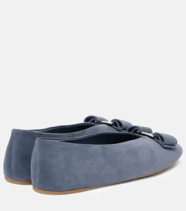 Ferragamo Vanna bow-detail suede ballet flats | Thumbnail 4 Ferragamo Vanna bow-detail suede ballet flats | Thumbnail 4