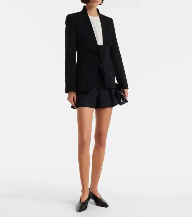 Max Mara Ozieri high-rise virgin wool shorts | Thumbnail 4 Max Mara Ozieri high-rise virgin wool shorts | Thumbnail 4