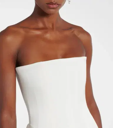 Alex Perry Bridal draped crêpe satin corset gown | Thumbnail 5 Alex Perry Bridal draped crêpe satin corset gown | Thumbnail 5