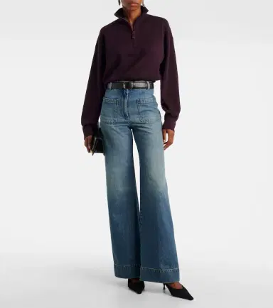 Victoria Beckham Wool-blend half-zip sweater | Thumbnail 2 Victoria Beckham Wool-blend half-zip sweater | Thumbnail 2