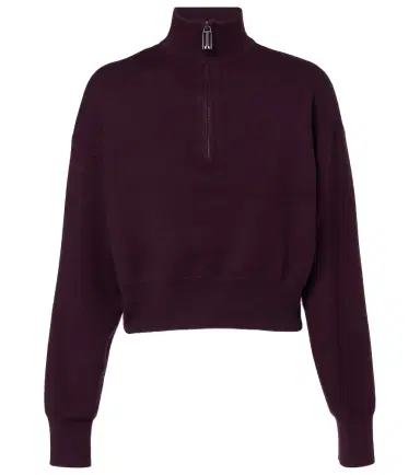 Victoria Beckham Wool-blend half-zip sweater | Thumbnail 1 Victoria Beckham Wool-blend half-zip sweater | Thumbnail 1