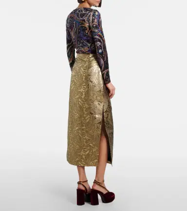 Etro Paisley brocade midi skirt | Thumbnail 4 Etro Paisley brocade midi skirt | Thumbnail 4