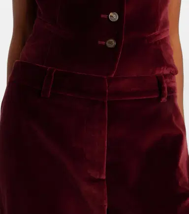 Etro Mid-rise cotton velvet flared pants | Thumbnail 2 Etro Mid-rise cotton velvet flared pants | Thumbnail 2