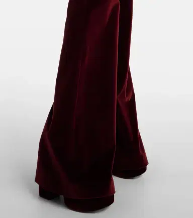 Etro Mid-rise cotton velvet flared pants | Thumbnail 4 Etro Mid-rise cotton velvet flared pants | Thumbnail 4