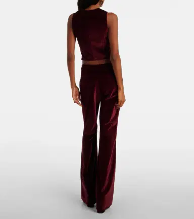 Etro Mid-rise cotton velvet flared pants | Thumbnail 5 Etro Mid-rise cotton velvet flared pants | Thumbnail 5
