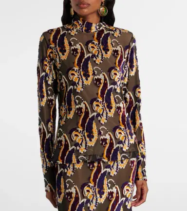 Etro Paisley semi-sheer top | Thumbnail 2 Etro Paisley semi-sheer top | Thumbnail 2