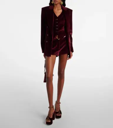 Etro High-rise cotton velvet micro shorts | Thumbnail 2 Etro High-rise cotton velvet micro shorts | Thumbnail 2