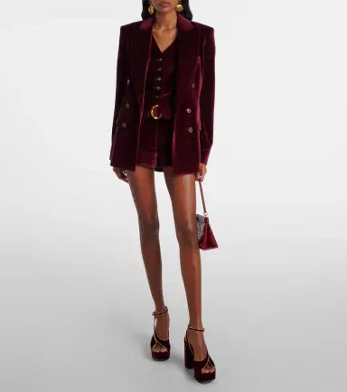 Etro High-rise cotton velvet micro shorts | Thumbnail 3 Etro High-rise cotton velvet micro shorts | Thumbnail 3