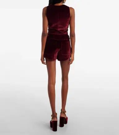 Etro High-rise cotton velvet micro shorts | Thumbnail 4 Etro High-rise cotton velvet micro shorts | Thumbnail 4