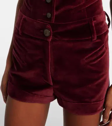 Etro High-rise cotton velvet micro shorts | Thumbnail 5 Etro High-rise cotton velvet micro shorts | Thumbnail 5